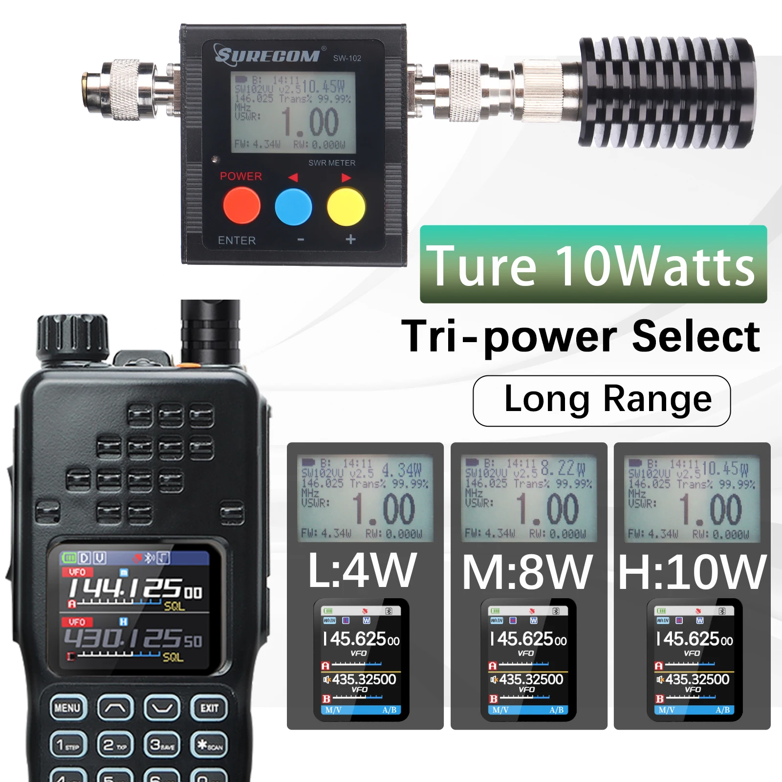 Baofeng AR-152 PRO Multi Band Bluetooth Programming GPS ham radio high powerful 12000mAh battery army tactial walkie talkie - Image 4