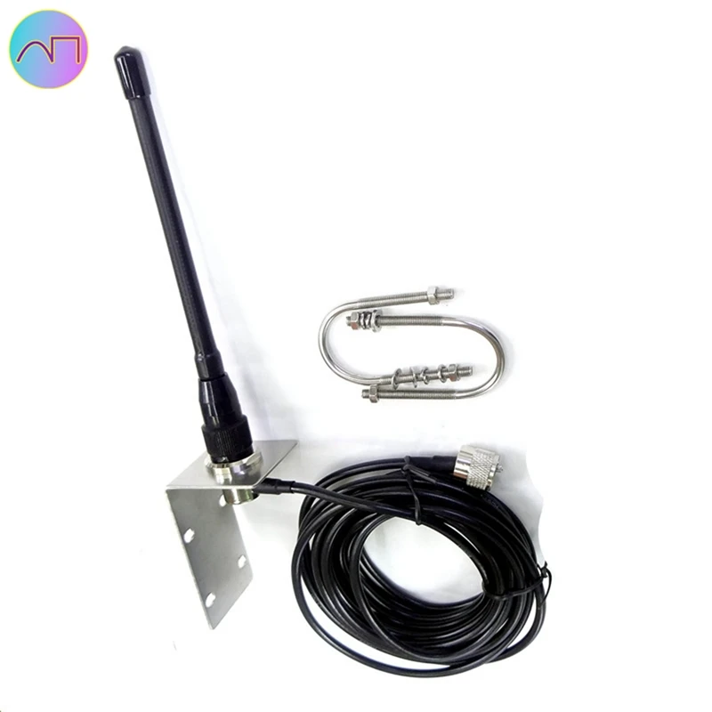 VHF Marine Antenna 156-163Mhz Rubber Waterproof Mast Aerial with 5M RG-58 Cable for Boat Sailboat Yacht - Image 2