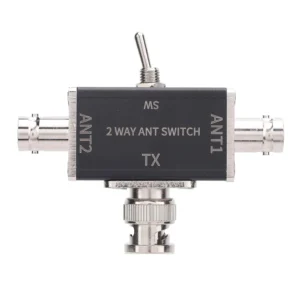 2-Way Antenna Switch | 100W High Power HF Coax Selector 0-50MHz – Durable Metal RF Switch for Amateur & Ham Radio